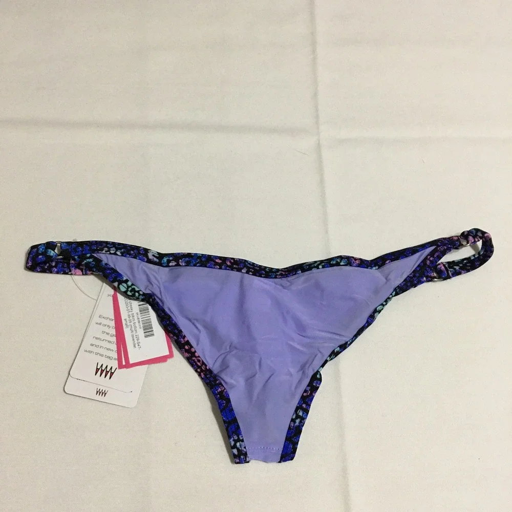 Wicked Weasel 229 Cheeky Bikini Bottom Small Multi Lavender NWT